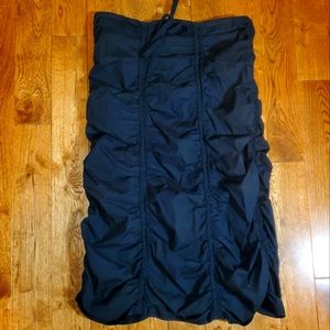 Black Long Cargo Skirt